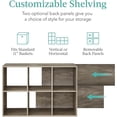 thumbnail image 4 of 6-Cube Storage Organizer, 11in Shelf Opening, Bookcase, Display Shelf, Customizable w/ 3 Removable Back Panels –Greige, 4 of 18