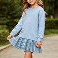 thumbnail image 6 of Mitankcoo Girls Sweatshirt Dress Long Sleeve Crew Neck Tunic Dresses with Pleated Skirt Hem for Fall Casual Daily 1-10Y, 6 of 7