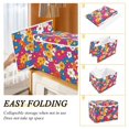 thumbnail image 2 of Yayeee Collapsible Storage Bin with Lid Fabric Closet Decorative Basket with Handles, Red Whimsical Floral, 2 of 7