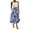 Dark Blue, variant on Women's Bohemian Floral Pocket Skirt Solid Color High Waist Maxi Skirt Casual Beach Skirt with Elastic Waist Drawstring Tiered Flowy Long Skirt for Summer,Multicolor S