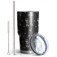 thumbnail image 2 of 30oz Schnauzer Dog Tumblers Stainless Steel Tumbler with Lid and Straw,Vacuum Insulated Double Wall Travel Tumbler Cups Mug with Cleaning Brush for Coffee,Tea, 2 of 7