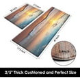 thumbnail image 5 of Sunset Tropical Sea Anti-Fatigue Kitchen Rug Set of 2 Beach Golden Summer Cushioned Kitchen Floor Standing Mat Waterproof Non-Slip Kitchen Mat and Rugs PVC Ergonomic Comfort Foam Rug, 5 of 6