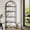 Black, variant on 5-Tier Arched Bookshelf, Black Metal Frame with Gray Marble Look Finish, Tall Open Display Bookcase Shelf, Freestanding Storage Organizer for Living Room Bedroom Home Office, Modern Decor