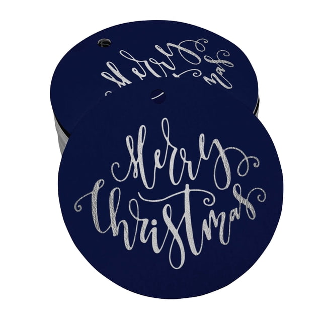 Inkdotpot Étiquette de Noël en Feuille d'Argent Véritable 100 Pcs