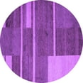 thumbnail image 1 of Ahgly Company Indoor Round Abstract Purple Contemporary Area Rugs, 4' Round, 1 of 4