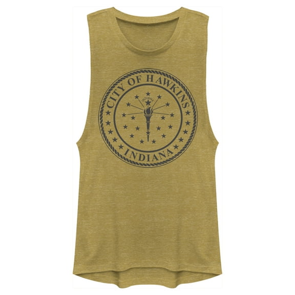 Netflix Junior's Stranger Things City of Hawkins Crest Festival Muscle Graphic T-Shirt