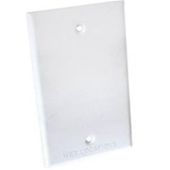 Weatherproof 5173-6 White Single Gang Blank Switch Plate Cover