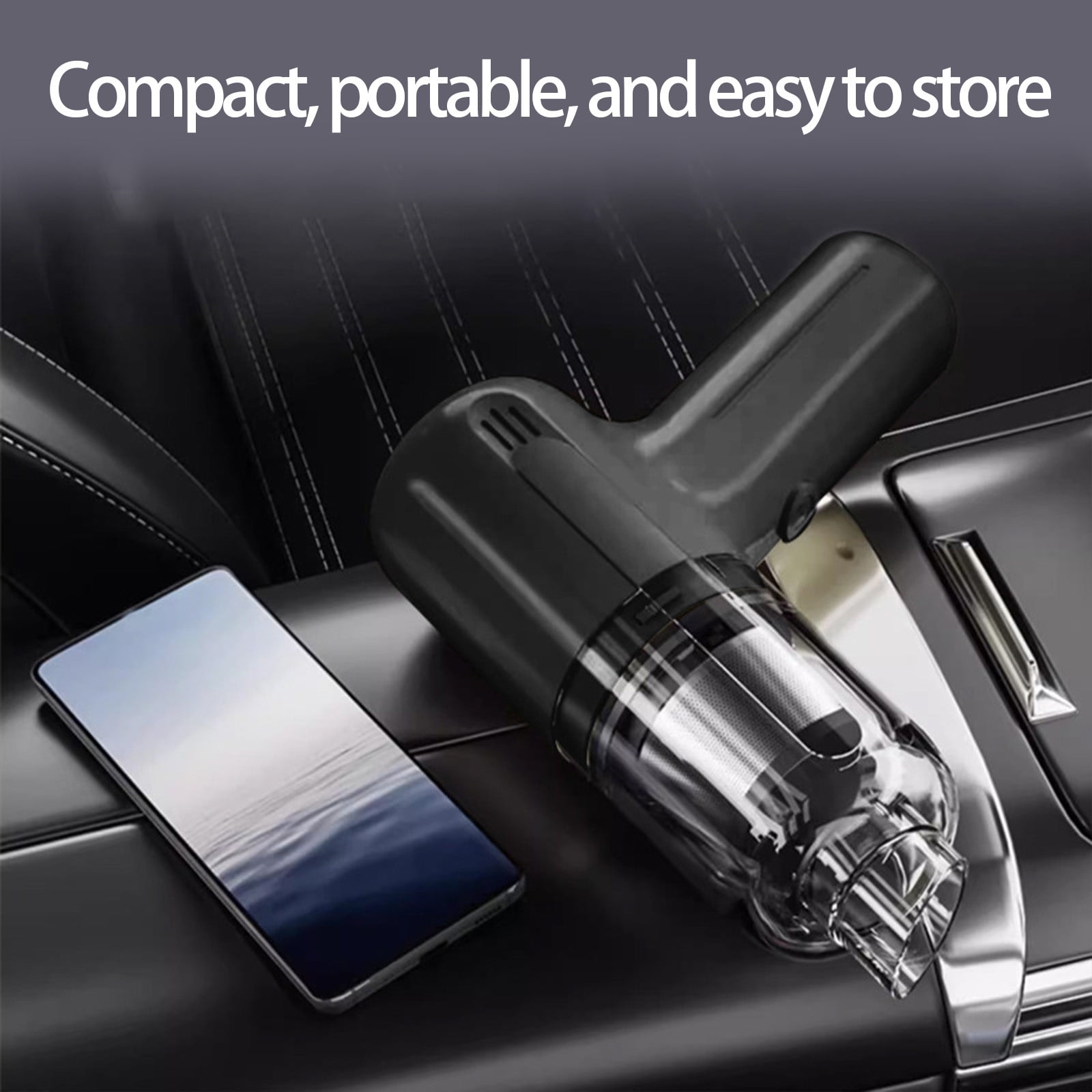 Handheld Vacuum Cleaner - 7.7 x 6.4 x 2.7in, 90W 6500Pa