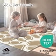 thumbnail image 4 of ODIKA 6'x9' Machine Washable Non-Slip Area Rug, Interlocking Spotted with Abstract Curves High Traffic Rug, Brown, 331301, 4 of 5