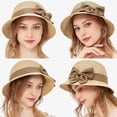 thumbnail image 7 of Zhengup Women Sun Straw Hat Cloche Hat Summer Hat for Women 1920s Vintage Hat Foldable Packable for Beach Vacation, 7 of 7