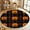 Orange Black 1, variant on Whirling Dervish Round Area Rug, mystical sufi art circle carpet for hallway, stair landing or office, soft washable non-slip floor mat, unique cultural home décor accent
