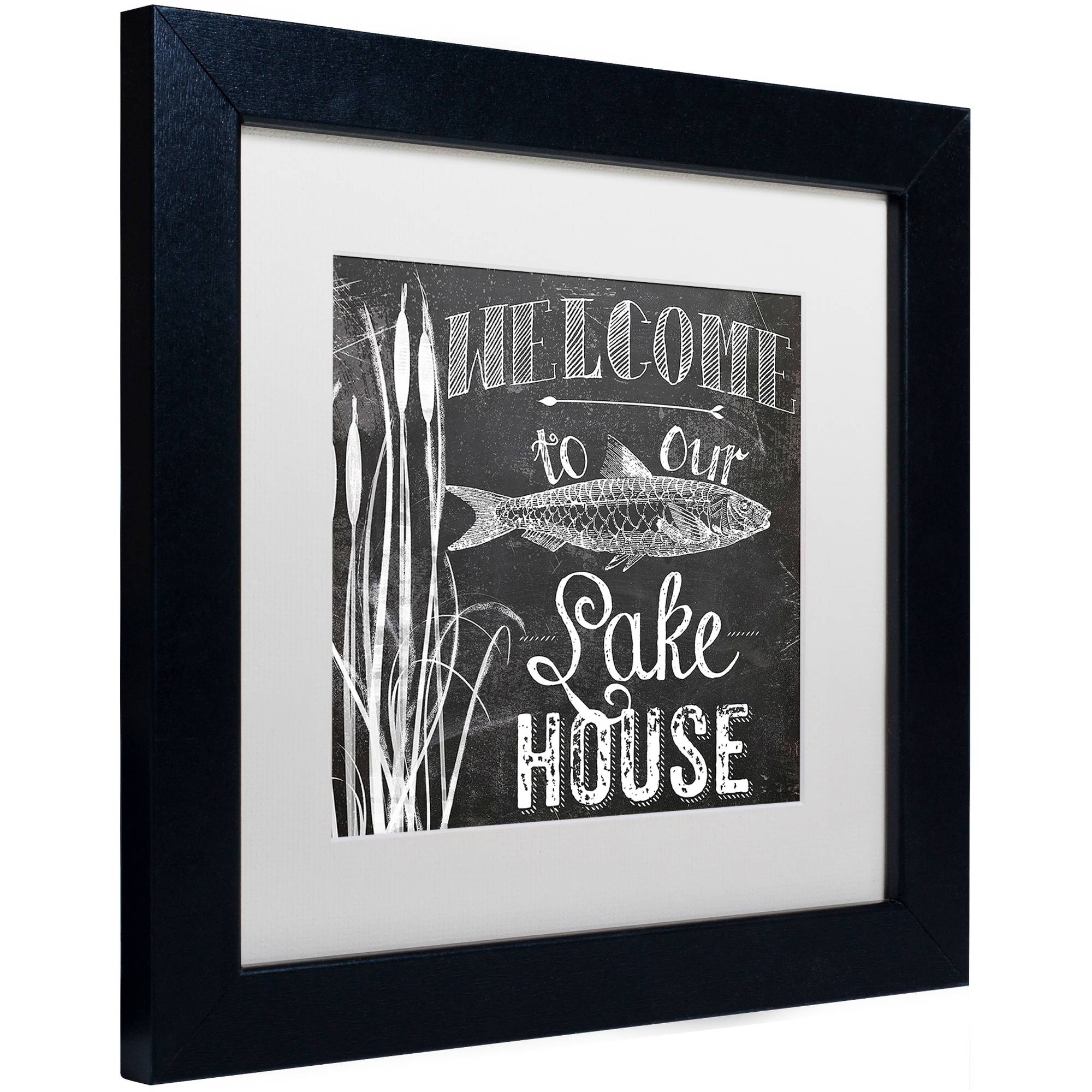 Trademark Fine Art "Lake House I" Canvas Art by Color Bakery White Matte, Black Frame