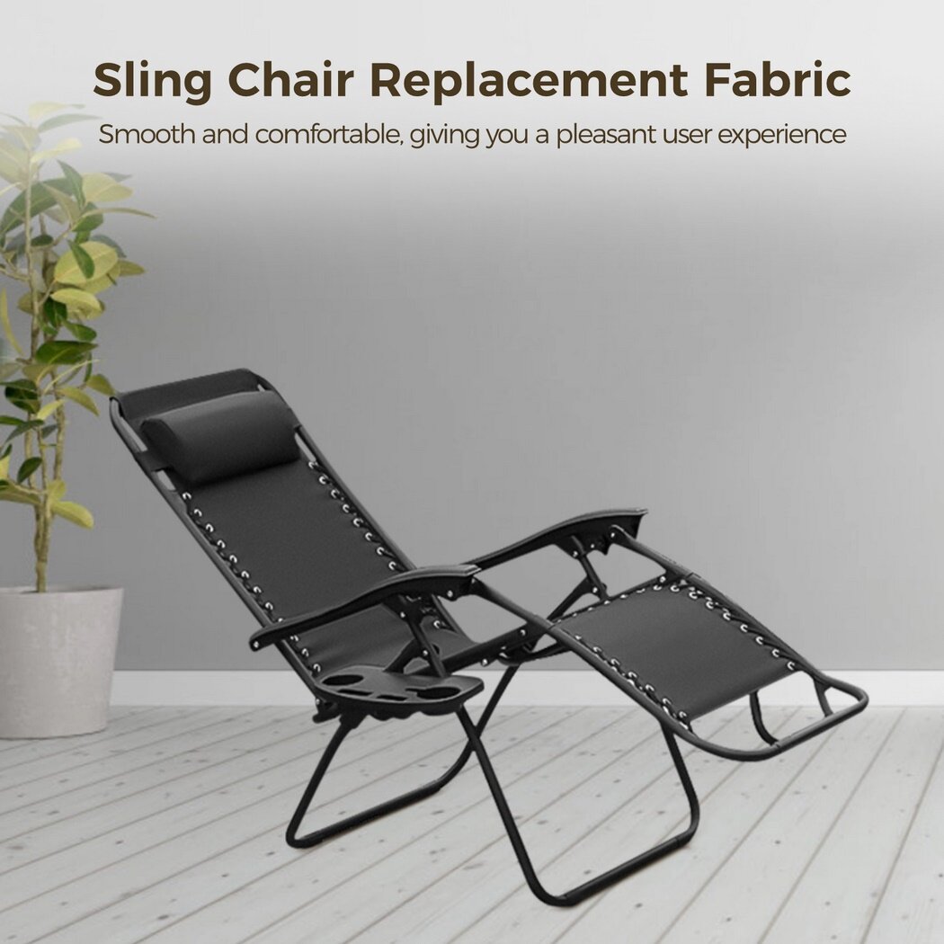 4 Cordons élastiques De Remplacement Pour Chaise Relax - Longs 2.2m, Courts 1.37m, Nylon Noir