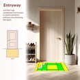 thumbnail image 3 of ODIKA 2'x3' Machine Washable Non-Slip Area Rug, Dynamic Citrine Chessboard Motif with Chlorophyll Geometric Reflector Accents High Traffic Rug, Yellow, 191309, 3 of 5