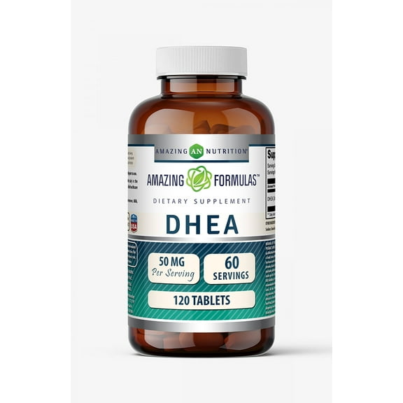 Amazing Formulas DHEA 50mg Per Serving 120 Tablets Supplement | Non-GMO | Gluten Free | Made in USA