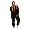 thumbnail image 2 of 6441-ROY-S #FollowMe Adult Onesie with Animal Ears (Black / Neon Coral, Small), 2 of 5