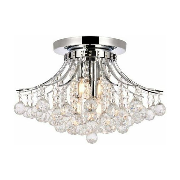 Elegant Lighting Toureg 19" 6 Light Royal Crystal Flush Mount