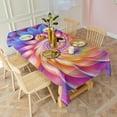 thumbnail image 3 of Colorful Tie Dye Spiral - Floral Pattern Rectangle Tablecloth 60"x120",Waterproof Polyester Rectangle Table Cloth, Wipeable Spillproof Polyester Tablecloth for Dining, Camping, Indoor and Outdoor, 3 of 6
