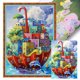 thumbnail image 1 of Kit Punto Cruz Con Castillo Hilo Algodón Ecológico Bordado 11CT 40x60cm, 1 of 9