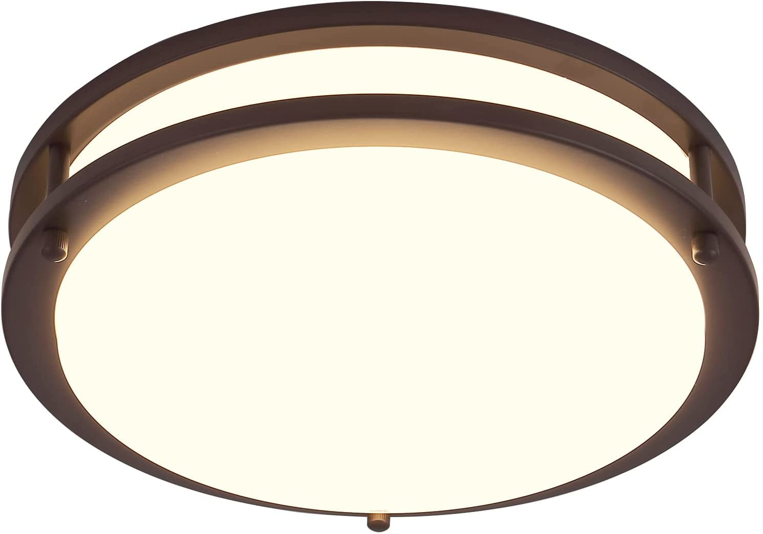 NEOUS 12 Inch Ceiling Light Fixture 1200lm 3000K Dimmable Flush Mount Ceiling Light Oil Rubbed Bronze Ceiling Lamp Suitable for Bedroom, Kitchen, Laundry Room, Garage