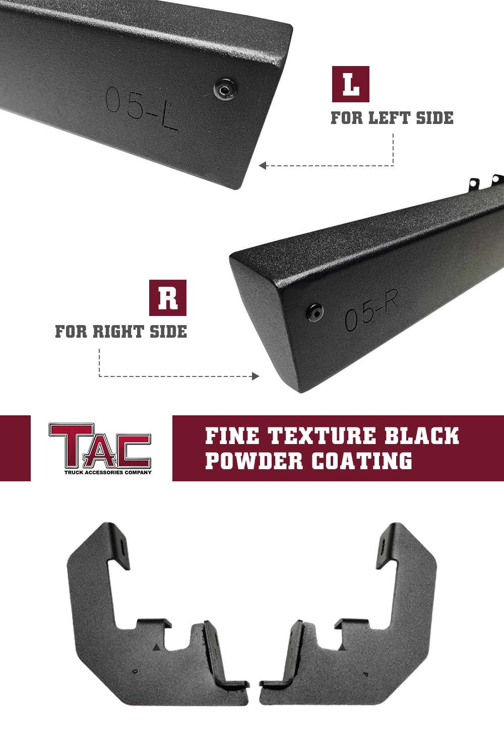TAC Sidewinder Running Boards Fit 2019-2024 Dodge RAM 1500 Quad Cab (Exclude 19-24 RAM Classic Models) Truck Pickup 4” Drop Fine Texture Black Side Steps Nerf Bars Rock Slider Armor Accessories (2pcs