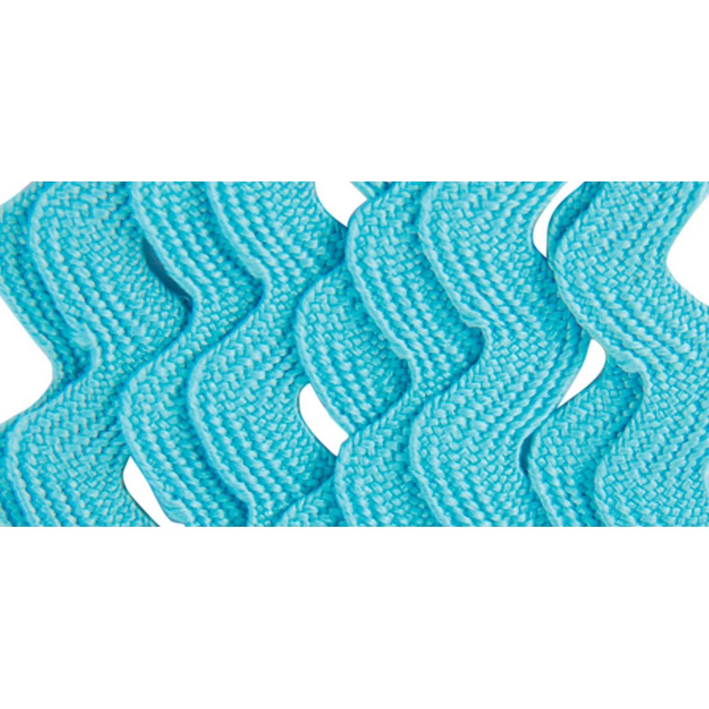 Wrights 117401912 Polyester Rick Rack Trim, Aqua Blue, Medium, 2.5