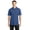Blue, variant on Men's Stretch Flat Knit Collar Polo Shirt