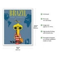 thumbnail image 2 of Brazil - Overnight • One Stop to Rio de Janeiro - Varig Airlines - Vintage Travel Poster by Francesco Petit c.1950s - Fine Art Matte Paper Print (Unframed) 16x20in, 2 of 4