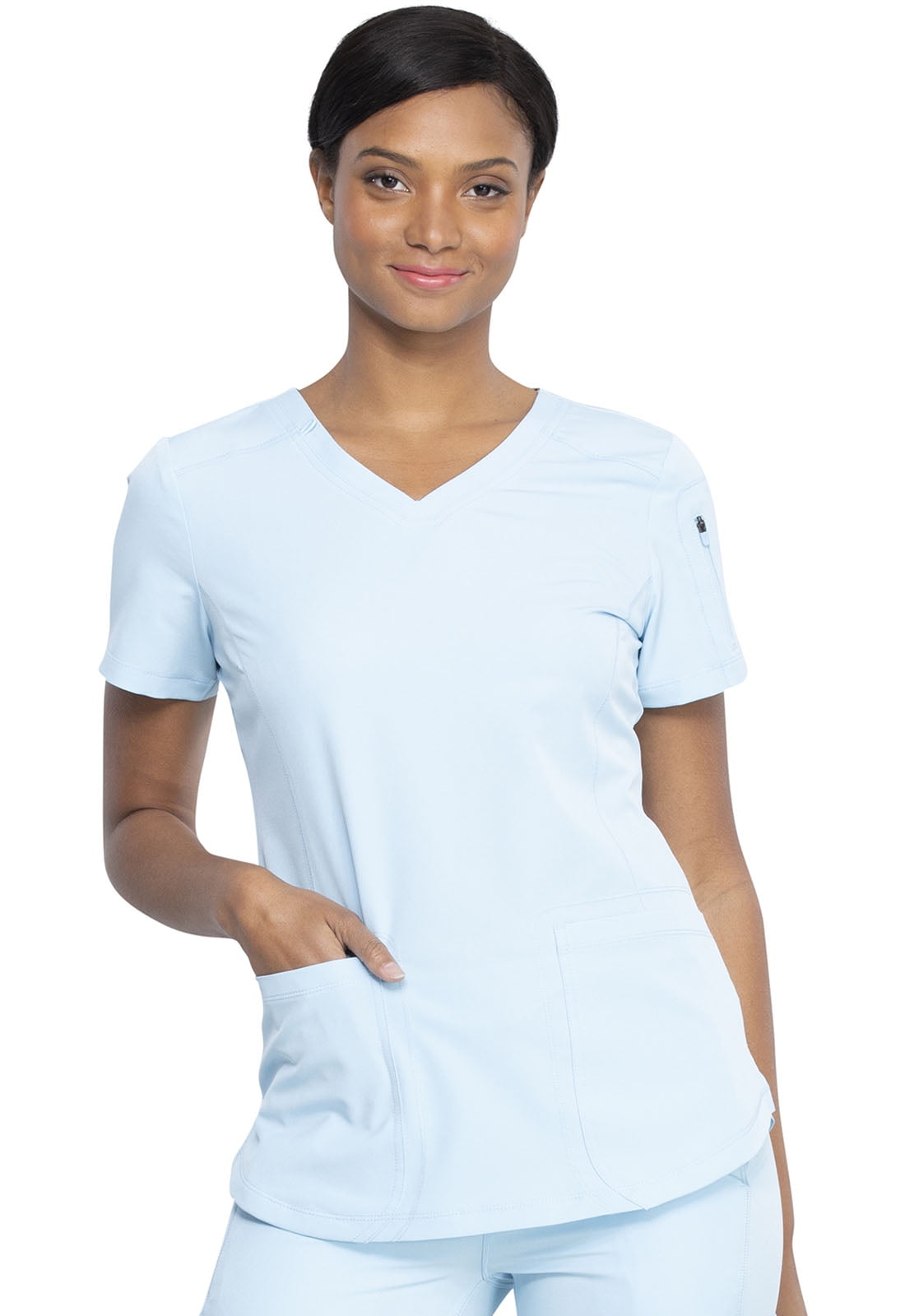 Dickies Dynamix Medical Scrubs Top for Women VNeck Plus Size DK730