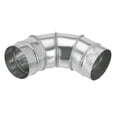 thumbnail image 3 of Conector de tubo de conducto en ángulo de 90 grados de 4" OD de Uxcell, conector ajustable para chimenea de ventilación HVAC, 3 of 6