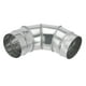 thumbnail image 3 of Conector de tubo de conducto en ángulo de 90 grados de 4" OD de Uxcell, conector ajustable para chimenea de ventilación HVAC, 3 of 6