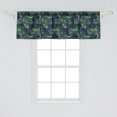 thumbnail image 2 of Ambesonne Exotic Window Valance, Botany Leaves Pattern Summer, 54" X 18", Navy Blue and Fern Green, 2 of 3