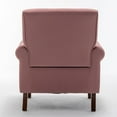 thumbnail image 3 of US Pride Furniture Classic Accent Armchair with Birch Wood Frame and Comfortable Rolled Armrests Arm Chairs for Living Room Bedroom and Office Décor Rose, 3 of 4