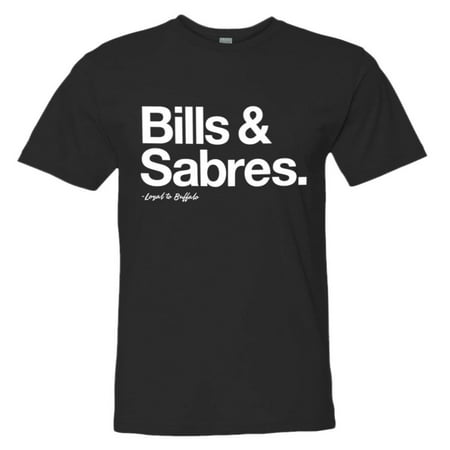 PleaseMeTees™ Mens Adult Unisex Loyal to Buffalo NY Bills Sabres Sports Ball HQ T-Shirt Tee