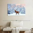 thumbnail image 2 of Elephant Stock Snowy Deer Wall Art - Horizontal Canvas Wall Art - Living Room Wall Decor - Animal Canvas - Blue And Orange Decor - 39" x 26", 2 of 8