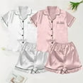 thumbnail image 4 of Afdoent 4Pc Pajamas For Women Set Plus Size Casual Pajamas Women's Lace Suspenders Shorts Home Wear Sleepwear Holiday, 4 of 4