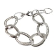 thumbnail image 3 of Premier Designs Large Silver Tone Crystal Curb Chain Bracelet Adjustable Womens, 3 of 3