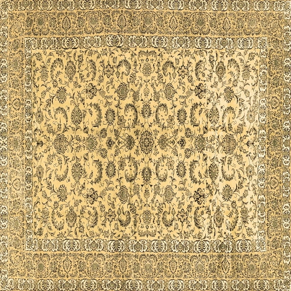 Ahgly Company Indoor Square Persian Brown Traditional Area Rugs, 4' Square
