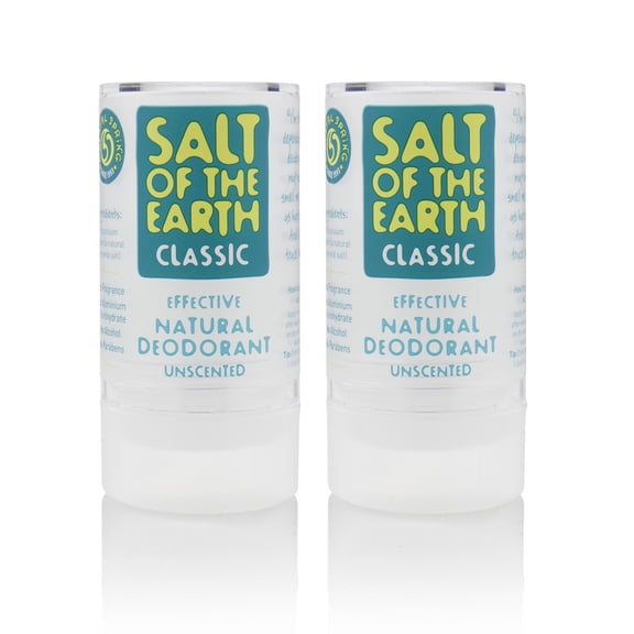 Salt of The Earth Crystal Rock Deodorant 90g (Pack of 2)