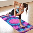 thumbnail image 6 of Colorful Tie Dye Mandala Pattern Hot Yoga Mat Towel Non Slip for Hot Yoga - Quick-Drying Yoga Mat Cover with 4 Corner Pockets with Travel Bag - Hot Yoga Towel Non Slip 70"x26", 6 of 6