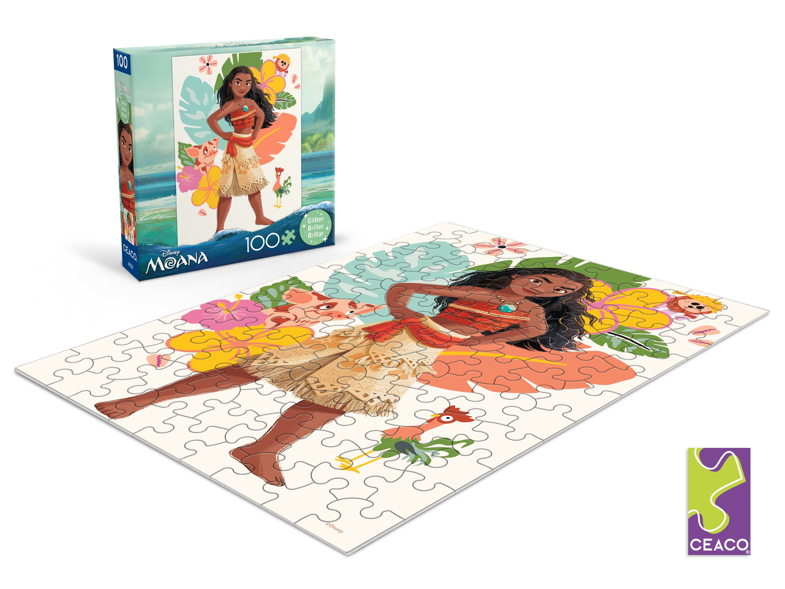 Ceaco 100 Piece Moana Glitter Interlocking Jigsaw Puzzle