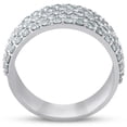 thumbnail image 3 of Pompeii 2 3/4 ct Pave Diamond Wide Wedding Ring Womens Anniversary Ring 14k White Gold, 3 of 3
