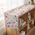 thumbnail image 6 of Table Runners 70 Inches Long Dress Scarves, Blue Pink Flowers Farmhouse Coffee/Dining/Kitchen Table Decor, Holiday Table Runner, Spring Garden Floral Rustic Burlap 13x70 Inch, 6 of 9