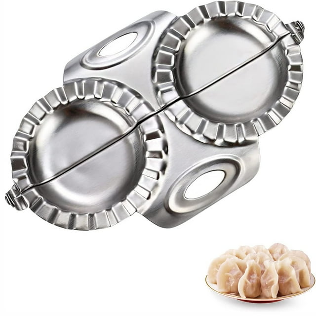 Oleegame 1PC Stainless Steel Ravioli Double Dumpling Press Dumpling Wrappers Dough Pastrys Making For Kitchen
