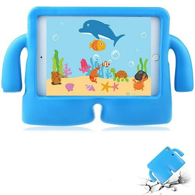 Drop Proof Case for iPad Mini (A1432, A1454, A1455/2019/4), Kid Friendly Full Body Cover with Stand, Handle & Drop Protection