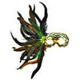 thumbnail image 4 of Mask It 48035 Mardi Gras Satin and Feather Half Mask, Purple, 4 of 4