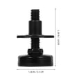 thumbnail image 2 of SKISUNO 1Jgo Pies Ajustables Para Nivelar Muebles Y Mesas Color Negro Redondo Protección Suelos, 2 of 6