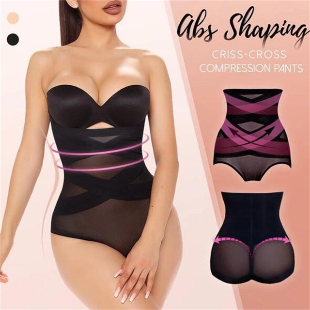 ICHUANYI Clearance Beauty Slim Cross Cover Cellulite Fork Compression Abs Shaping Pants(black, L) Ichuanyi Ichuanyi