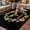 Lemon Green, variant on Black Sunflowers Bees Outdoor Rug for Patio/Deck/Porch, Non-Slip Large Area Rug 4 x 6 Ft, Farmhouse Honey Floral Rings Indoor Outdoor Rugs Washable Area Rugs, Reversible Camping Rug Carpet Runner