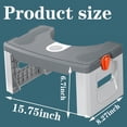thumbnail image 2 of Step Stool Toilet Assistance for Adults, Ergonomic Bathroom Poop Stool for Squatting Posture, Portable Plastic Potty Stool for Adults Foldable Bathroom Leg Raiser Stand Feet - Anti-Slip Feet, 2 of 14